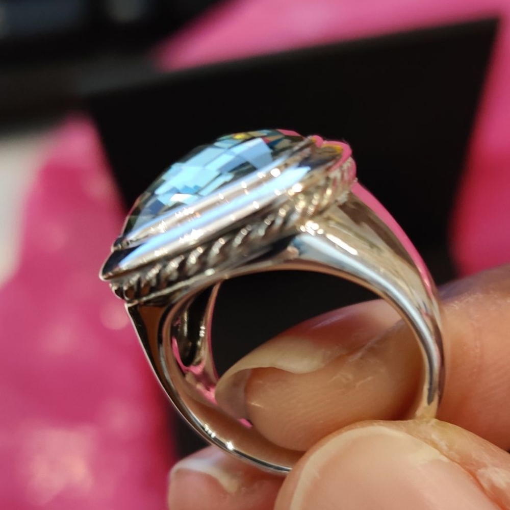 David Yurman Prasiolite stone Ring size 6.5 - Picture 4 of 7